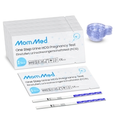 MomMed Pregnancy Test, 20-Count Pregnancy Test Strips, HCG Test Strips Pregnancy with 20 Free Urine Cups, Over 99% Accurate Early Detection of Pregnan